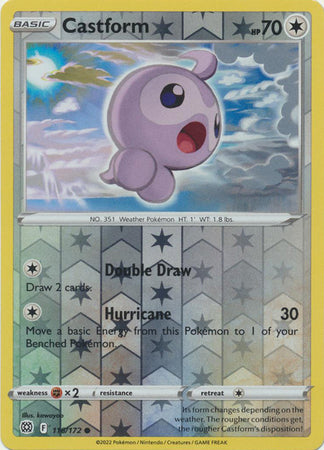 Karta Pokémon - Brilliant Stars - 116/172 - Castform (Reverse Holo)