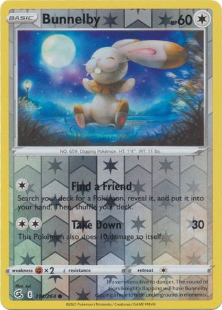 Karta Pokémon - Fusion Strike - 214/264 - Bunnelby (Reverse Holo)