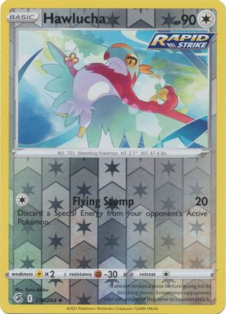 Karta Pokémon - Fusion Strike - 216/264 - Hawlucha (Reverse Holo)