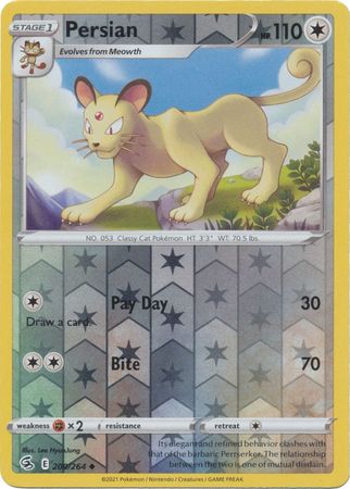 Karta Pokémon - Fusion Strike - 200/264 - Persian (Reverse Holo)