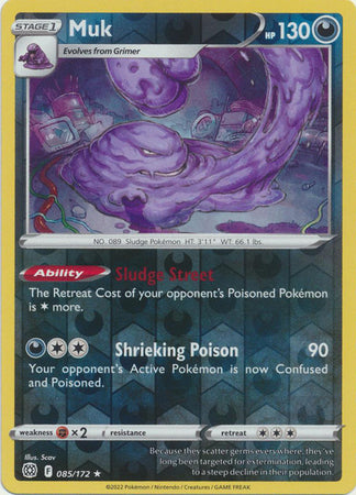Karta Pokémon - Brilliant Stars - 085/172 - Muk (Reverse Holo)