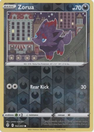 Karta Pokémon - Evolving Skies - 102/203 - Zorua (Reverse Holo)