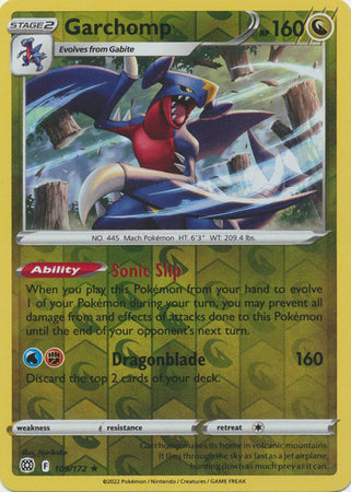Karta Pokémon - Brilliant Stars - 109/172 - Garchomp (Reverse Holo)