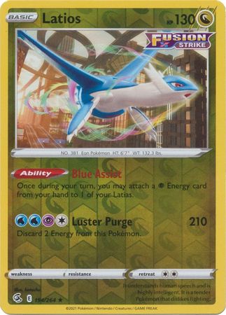 Karta Pokémon - Fusion Strike - 194/264 - Latios (Reverse Holo)