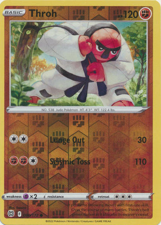 Karta Pokémon - Brilliant Stars - 080/172 - Throh (Reverse Holo)
