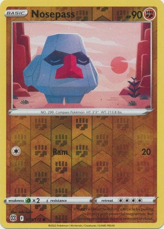 Karta Pokémon - Brilliant Stars - 073/172 - Nosepass (Reverse Holo)