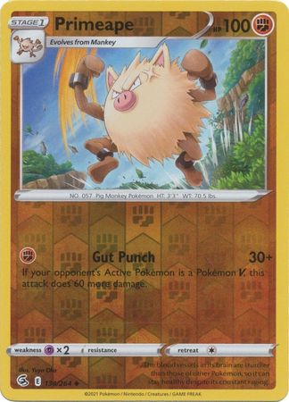 Karta Pokémon - Fusion Strike - 134/264 - Primeape (Reverse Holo)