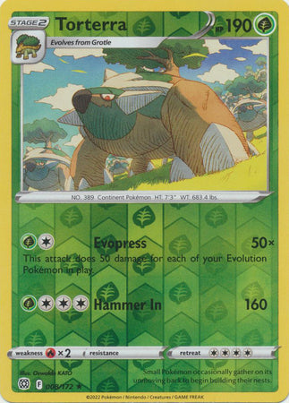 Karta Pokémon - Brilliant Stars - 008/172 - Torterra (Reverse Holo)