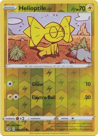 Karta Pokémon - Fusion Strike - 098/264 - Helioptile (Reverse Holo)