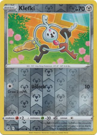 Karta Pokémon - Fusion Strike - 186/264 - Klefki (Reverse Holo)