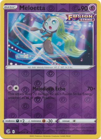 Karta Pokémon - Fusion Strike - 124/264 - Meloetta (Reverse Holo)