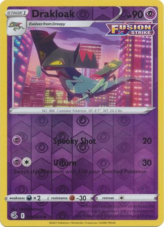 Karta Pokémon - Fusion Strike - 129/264 - Drakloak (Reverse Holo)