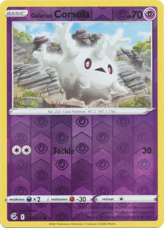 Karta Pokémon - Fusion Strike - 117/264 - Galarian Corsola (Reverse Holo)