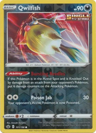 Chilling Reign - 101/198 - Qwilfish (Reverse Holo)