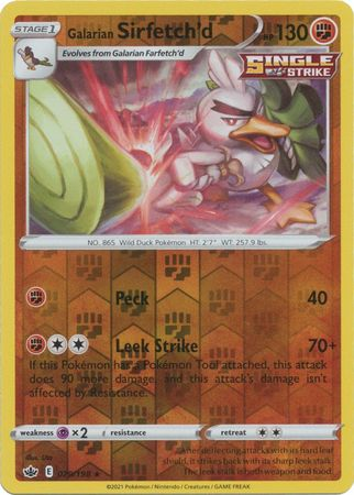 Chilling Reign - 079/198 - Galarian Sirfetch'd (Reverse Holo)