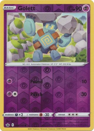 Chilling Reign - 065/198 - Golett (Reverse Holo)