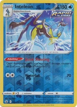 Chilling Reign - 043/198 - Inteleon (Reverse Holo)