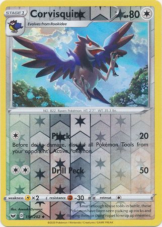 Sword & Shield - 151/202 - Corvisquire (Reverse Holo)