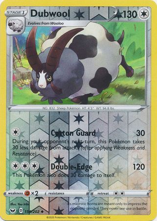 Sword & Shield - 154/202 - Dubwool (Reverse Holo)