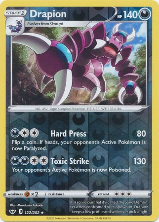 Sword & Shield - 122/202 - Drapion (Reverse Holo)