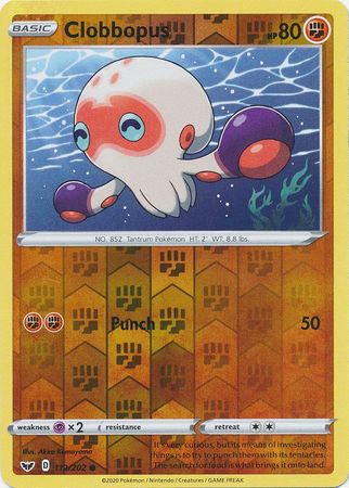 Sword & Shield - 112/202 - Clobbopus (Reverse Holo)