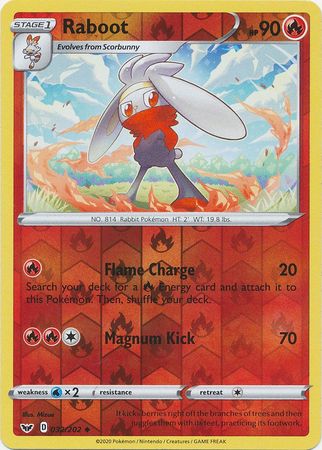 Sword & Shield - 032/202 - Raboot (Reverse Holo)