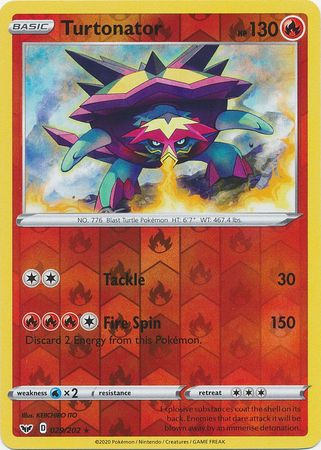 Sword & Shield - 029/202 - Turtonator (Reverse Holo)