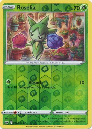 Sword & Shield - 002/202 - Roselia (Reverse Holo)
