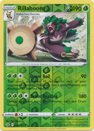 Sword & Shield - 015/202 - Rillaboom (Reverse Holo)