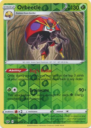 Sword & Shield - 019/202 - Orbeetle (Reverse Holo)