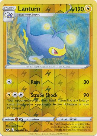 Sword & Shield - 069/202 - Lanturn (Reverse Holo)