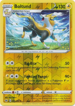 Sword & Shield - 075/202 - Boltund (Reverse Holo)
