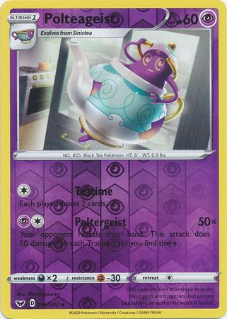 Sword & Shield - 090/202 - Polteageist (Reverse Holo)