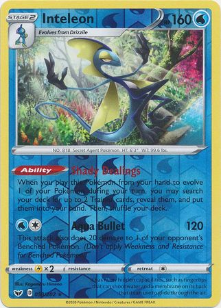 Sword & Shield - 058/202 - Inteleon (Reverse Holo)