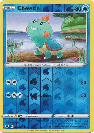 Sword & Shield - 060/202 - Chewtle (Reverse Holo)