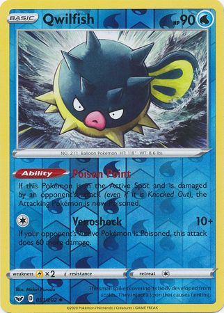 Sword & Shield - 051/202 - Qwilfish (Reverse Holo)