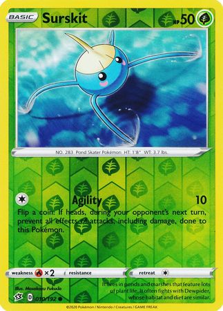Rebel Clash - 010/192 - Surskit (Reverse Holo)