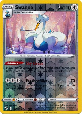 Darkness Ablaze - 149/189 - Swanna (Reverse Holo)