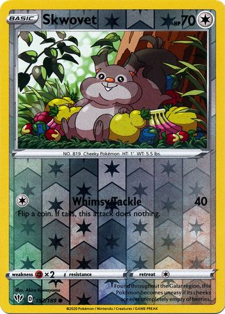 Darkness Ablaze - 152/189 - Skwovet (Reverse Holo)