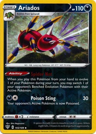Darkness Ablaze - 103/189 - Ariados (Reverse Holo)