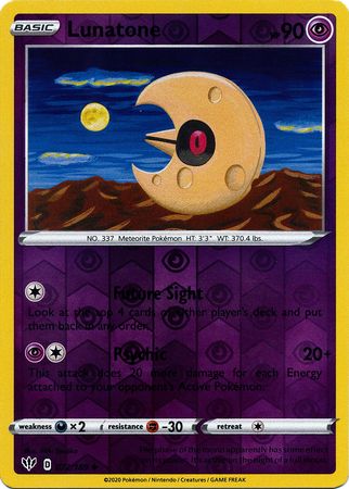 Darkness Ablaze - 072/189 - Lunatone (Reverse Holo)
