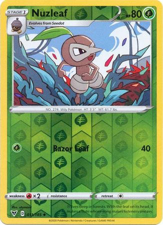 Vivid Voltage - 011/185 - Nuzleaf (Reverse Holo)