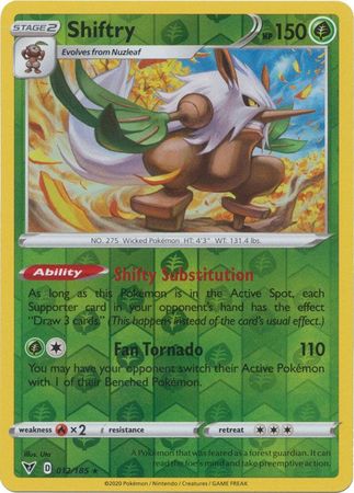 Vivid Voltage - 012/185 - Shiftry (Reverse Holo)