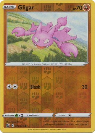 Karta Pokémon - Battle Styles - 071/163 - Gligar (Reverse Holo)