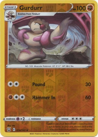 Battle Styles - 074/163 - Gurdurr (Reverse Holo)