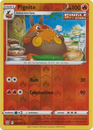Battle Styles - 024/163 - Pignite (Reverse Holo)