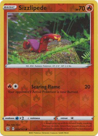 Battle Styles - 029/163 - Sizzlipede (Reverse Holo)