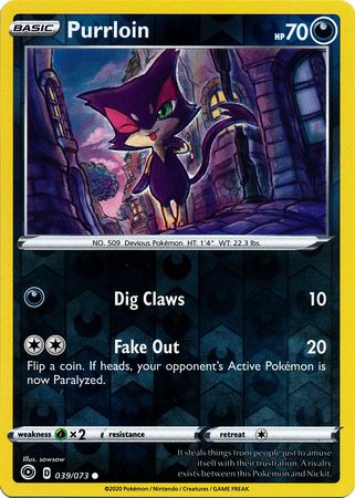 Champion's Path - 039/073 - Purrloin (Reverse Holo)