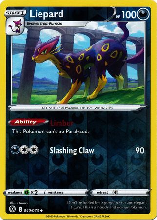 Champion's Path - 040/073 - Liepard (Reverse Holo)