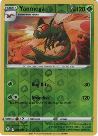 Shining Fates - 002/072 - Yanmega (Reverse Holo)